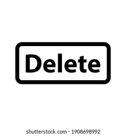 delete icon button - vector