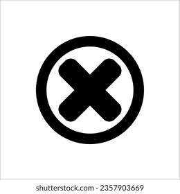 icono de eliminación o de cancelación. para el diseño web, vector aislado en fondo blanco.