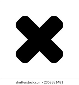 delete icon or cancel icon. for web design, vector isolated on white background.