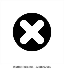 icono de eliminación o de cancelación. para el diseño web, vector aislado en fondo blanco.