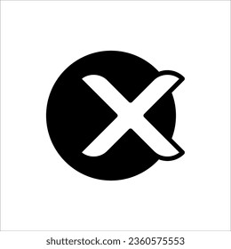 Symbol löschen oder Symbol abbrechen. für Webdesign, Vektorgrafik einzeln auf weißem Hintergrund.
