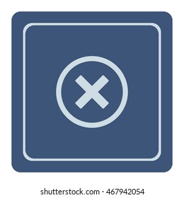 Delete icon in circle, web design element