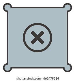 Delete icon in circle, web design element