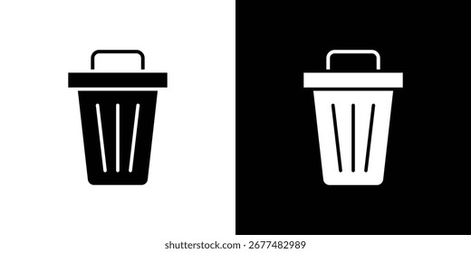 colección de icono de Borrar. Ilustración vectorial rellena en blanco y negro.