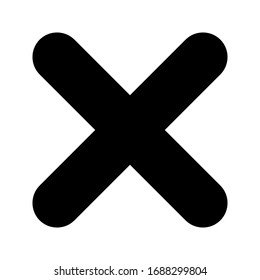 Delete icon. Cross sign in circle - can be used as symbols of wrong, close. vector eps 10