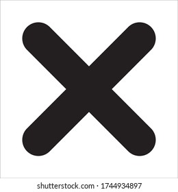 Delete icon. Cross sign in circle - can be used as symbols of wrong, close on white background