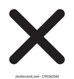 Delete icon. Cross sign in circle - can be used as symbols of wrong, close
