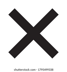 Delete icon. Cross sign in circle - can be used as symbols of wrong, close