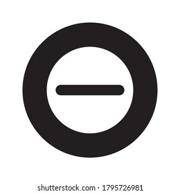 Löschen Sie das Symbol. Kreuzung im Kreis - kann als Zeichen von falsch, Nahaufnahme verwendet werden