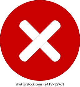  Delete icon. Cross sign in circle. Replaceable vector design.