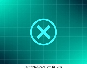 Delete icon. Cross sign in circle - can be used as symbols of wrong, close, deny etc. Vector illustration, EPS 10