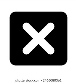 Delete icon. Cross sign in circle - can be used as symbols of wrong, close. vector eps 10.