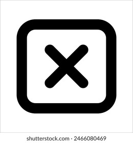 Delete icon. Cross sign in circle - can be used as symbols of wrong, close. vector eps 10.