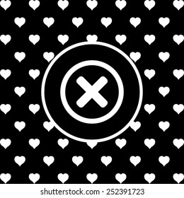 Delete icon. Cross sign in circle - can be used as symbols of wrong, close, deny etc. Vector illustration, EPS 10