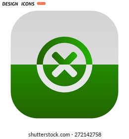 Delete icon. Cross sign in circle - can be used as symbols of wrong, close, deny etc. icon. vector design