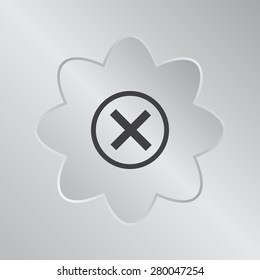 Delete icon. Cross sign in circle - can be used as symbols of wrong, close, deny etc. Vector illustration, EPS 10