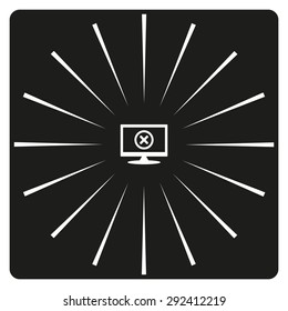 Delete icon. Cross sign in circle - can be used as symbols of wrong, close, deny etc. icon. vector design