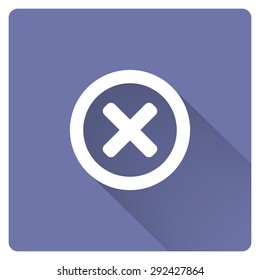 Delete icon. Cross sign in circle - can be used as symbols of wrong, close, deny etc. icon. vector design