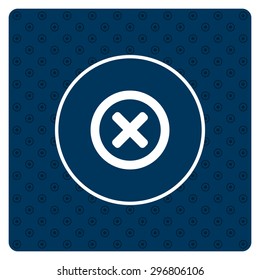 Delete icon. Cross sign in circle - can be used as symbols of wrong, close, deny etc. icon. vector design