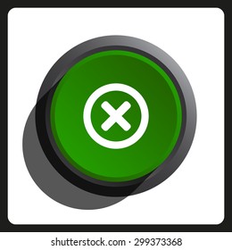 Delete icon. Cross sign in circle - can be used as symbols of wrong, close, deny etc. icon. vector design