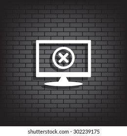 Delete icon. Cross sign in circle - can be used as symbols of wrong, close, deny etc. icon. vector design