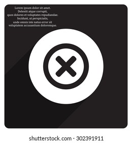 Delete icon. Cross sign in circle - can be used as symbols of wrong, close, deny etc. icon. vector design
