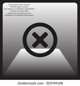 Delete icon. Cross sign in circle - can be used as symbols of wrong, close, deny etc. icon. vector design