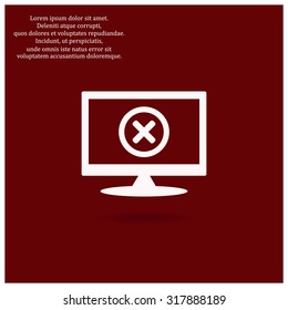 Delete icon. Cross sign in circle - can be used as symbols of wrong, close, deny etc. icon. vector design