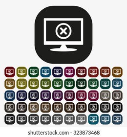 Delete icon. Cross sign in circle - can be used as symbols of wrong, close, deny etc. icon. vector design