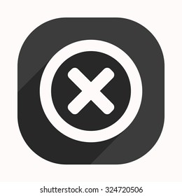 Delete icon. Cross sign in circle - can be used as symbols of wrong, close, deny etc. icon. vector design