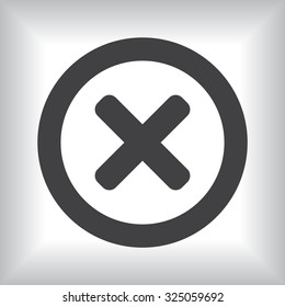 Delete icon. Cross sign in circle - can be used as symbols of wrong, close, deny etc. icon. vector design
