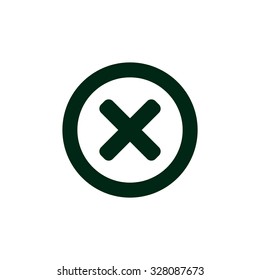 Delete icon. Cross sign in circle - can be used as symbols of wrong, close, deny etc. icon. vector design