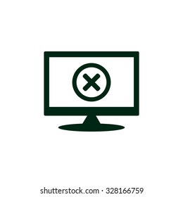 Delete icon. Cross sign in circle - can be used as symbols of wrong, close, deny etc. icon. vector design