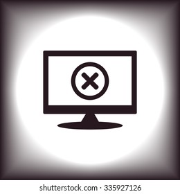 Delete icon. Cross sign in circle - can be used as symbols of wrong, close, deny etc. icon. vector design