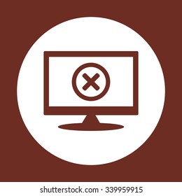 Delete icon. Cross sign in circle - can be used as symbols of wrong, close, deny etc. icon. vector design