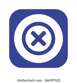 Delete icon. Cross sign in circle - can be used as symbols of wrong, close, deny etc icon, vector illustration. Flat design style