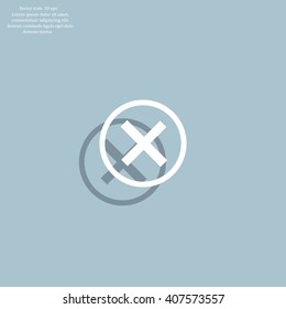 Delete icon. Cross sign in circle - can be used as symbols of wrong, close, deny etc. Vector illustration, EPS 10