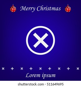 Delete icon. Cross sign in circle - can be used as symbols of wrong, close, deny etc. Vector illustration, EPS 10