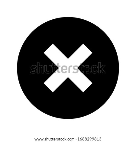 Delete icon. Cross sign in circle - can be used as symbols of wrong, close. vector eps 10