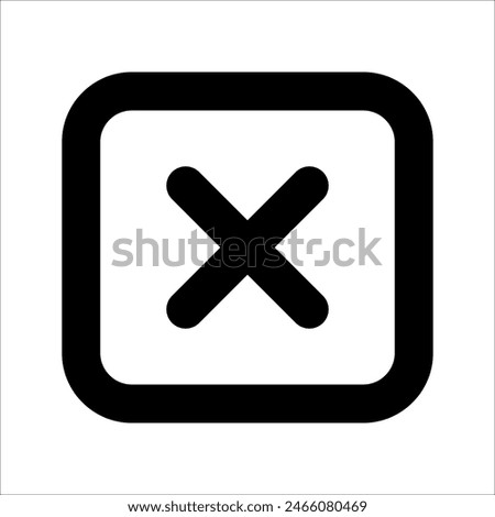 Delete icon. Cross sign in circle - can be used as symbols of wrong, close. vector eps 10.