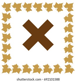 delete icon. cross vector illustration