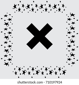 delete icon. cross vector illustration