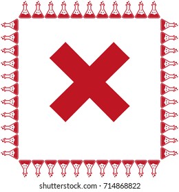 delete icon. cross vector illustration