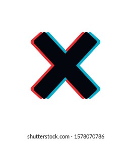 Delete icon Decline icon rejected sign Vector illustration for web site, mobile application. Flat design style