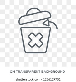 Delete icon. Delete design concept from  collection. Simple element vector illustration on transparent background.