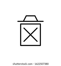 delete icon design line style. Perfect for application, web, logo and presentation template