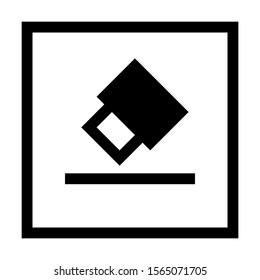 Delete Icon. Eraser Icon Button