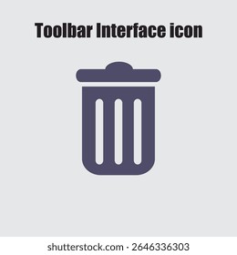 Delete icon features a sleek, modern design, representing removal or deletion actions in digital interfaces and application toolbars.