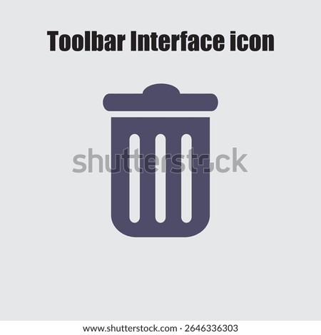 Delete icon features a sleek, modern design, representing removal or deletion actions in digital interfaces and application toolbars.