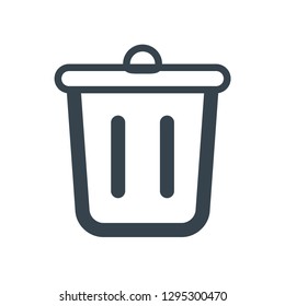 Delete icon. File trash sign